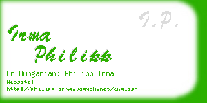 irma philipp business card